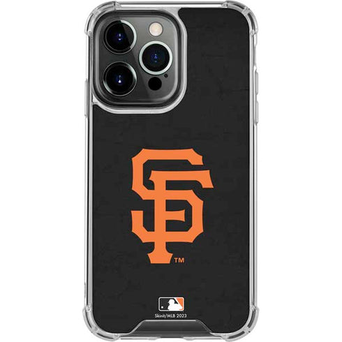 MLB San Francisco Giants - Solid Distressed iPhone 16 Pro Clear Case